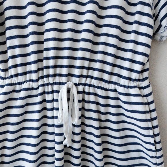 Old Navy XL Waist-Defined Striped French Terry Midi Dress with Pockets - Picture 4 of 7